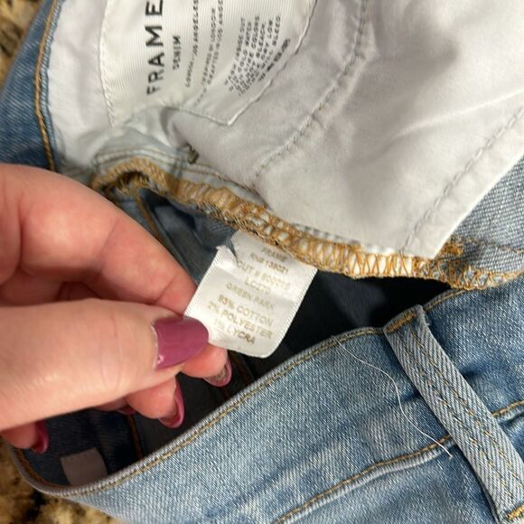 Frame Denim Distressed Mid Rise Le Cutoff Short in Taffs Size 26 - Picture 6 of 9